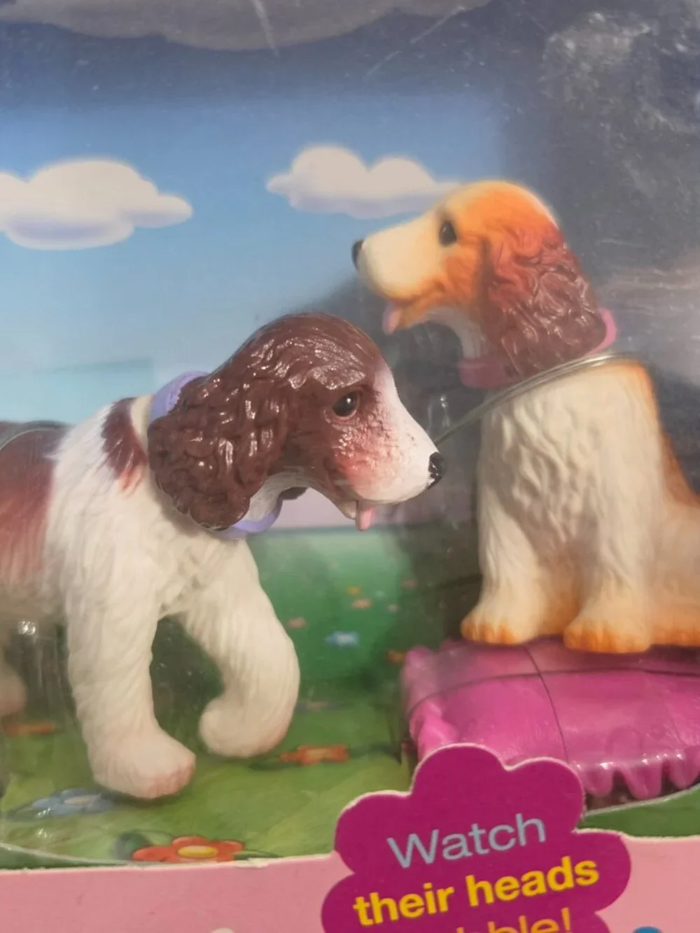Barbie Bobbin’ Bow‑Wows Springer Spaniel Pups Bobble Heads #67388 New Sealed